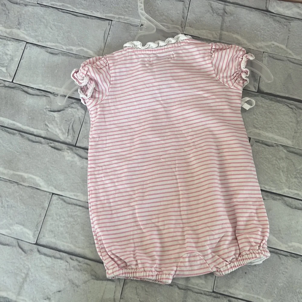 Ralph Lauren baby pink striped onesie size 6 M